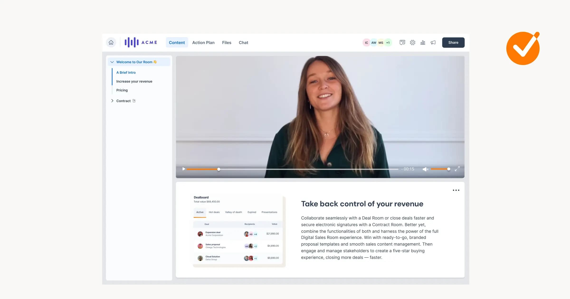 GetAccept digital sales room shown in official product imagery